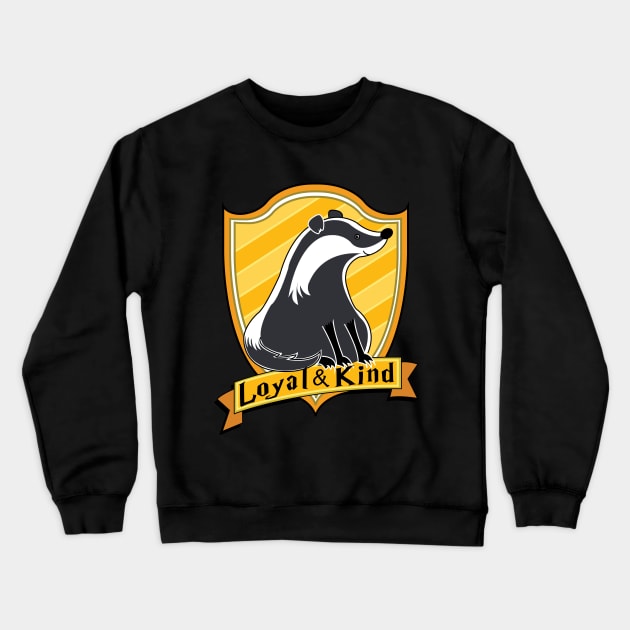 Loyal and Kind Badger Crewneck Sweatshirt by Brash Ideas